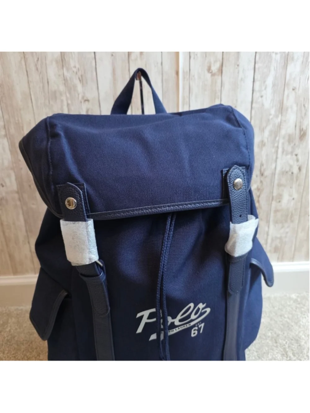 Polo Ralph Lauren Backpack Navy with White Logo NWOT